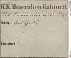 Etiketten zu Gold (NHMW-MIN-Aq704)